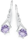 Sterling-Silver-Cubic-Zirconia-Wishbone-Drop-Hook-Earrings Sale