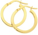 9ct-Gold-2x15mm-Square-Tube-Hoop-Earrings Sale