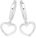 Sterling-Silver-Open-Heart-Huggie-Earrings Sale