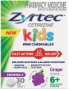 Zyrtec-Kids-Fast-Acting-Allergy-Hayfever-Relief-Grape-30-Chewable-Tablets Sale