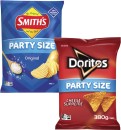Smiths-Crinkle-Cut-Potato-Chips-or-Doritos-Party-Size-Bag-380g Sale