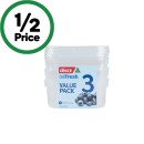 Decor-Tellfresh-Container-Set-Oblong-500ml-x-Pk-3 Sale