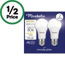 Mirabella-LED-GLS-9W-806LM-Warm-White-Globe-Pk-2 Sale