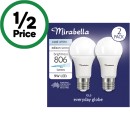 Mirabella-LED-GLS-9W-806LM-Cool-White-Globe-Pk-2 Sale