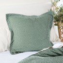Waffle-Dark-Green-European-Pillowcase-by-MUSE Sale