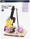 1236-Pieces-Mini-Blocks-Flower-Series-Flower-Violin-on-Book Sale