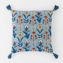 Botany-Embroidered-Cushion-Blue Sale