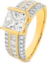 Alora-9ct-Gold-3-Carats-TW-Lab-Grown-Diamond-Princess-Cut-Shoulder-Set-Ring Sale