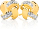 9ct-Gold-Diamond-Knot-Stud-Earrings Sale