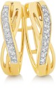 9ct-Gold-Diamond-Crossover-Huggie-Earrings Sale