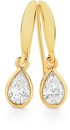 Alora-9ct-Gold-Lab-Grown-Diamond-Bezel-Pear-Drop-Hook-Earrings Sale