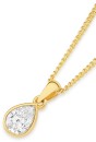 Alora-9ct-Gold-65-Point-Solitaire-Lab-Grown-Diamond-Bezel-Pear-Shape-Pendant Sale