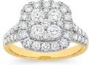Alora-9ct-Gold-1-12-Carat-Lab-Grown-Diamond-Cluster-Ring Sale