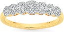 9ct-Gold-Diamond-7-Cluster-Ring Sale