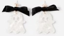 Halloween-Ghost-Stud-Earrings-White-Black-and-Gold-Tone Sale