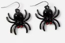 Halloween-Spider-Drop-Earrings-Silver-Tone-Black-and-Red Sale