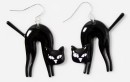 Halloween-Cat-Earrings-Black-and-Silver-Tone Sale