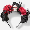 Halloween-Day-of-the-Dead-Headband-Black-and-Red Sale