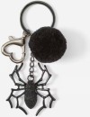 Spider-Bag-Charm-Keyring-Black-and-Silver-Tone Sale