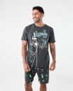 The-Nightmare-Before-Christmas-Halloween-Short-Sleeve-Top-and-Knit-Shorts-License-Family-Matching-Pyjama-Set Sale