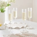 Mila-Ribbed-Champagne-Crystal-Glass-Flute-Set-of-4-by-MUSE Sale