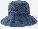 Crochet-Bucket-Hat-Blue Sale