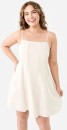 Sleeveless-Pintuck-Linen-Blend-Mini-Dress Sale