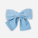 Blue-Chambray-Bow-Hair-Clip Sale