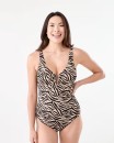 Printed-Ribbed-U-Trim-One-Piece-Swimsuit Sale