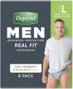 Depend-Real-Fit-Underwear-Mens-Large-8-Pack Sale