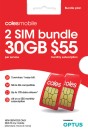 Coles-Mobile-2-Sim-Bundle-30GB Sale