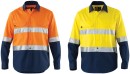 ELEVEN-Hi-Vis-Spliced-LS-Drill-Shirt-with-3M-Tape Sale