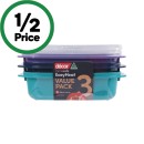 Dcor-Microsafe-Oblong-Container-Assorted-900ml-Pk-3 Sale