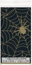 NEW-Halloween-Spider-Web-Gold-Tablecover-Plastic-Ea Sale