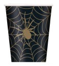 NEW-Halloween-Spider-Web-Gold-Cup-Paper-Ea Sale
