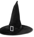 NEW-Hat-Witch-Velvet-Black-with-Buckle-Ea Sale