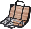 The-Cooks-Collective-4pc-BBQ-Tool-Set-in-Canvas-Case Sale