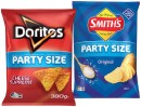 Doritos-Corn-Chips-Smiths-Crinkle-Cut-380g-or-Red-Rock-Deli-Chips-Party-Size-290g-Selected-Varieties Sale