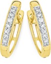 9ct-Gold-Diamond-Bar-Set-Huggie-Earrings Sale