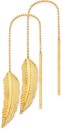 9ct-Gold-Leaf-Thread-Through-Drop-Earrings Sale