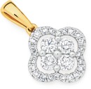 Alora-9ct-Gold-13-Carat-TW-Lab-Grown-Diamond-Clover-Pendant Sale