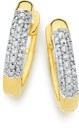 9ct-Gold-Diamond-Pave-Huggie-Earrings Sale