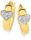 9ct-Gold-Diamond-Heart-Hoop-Earrings Sale