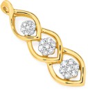 9ct-Gold-Diamond-Trilogy-Cluster-Teardrop-Pendant Sale