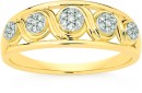 9ct-Gold-Diamond-Cluster-Swirl-Ring Sale