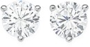 Sterling-Silver-Round-Cubic-Zirconia-Stud-Earrings Sale