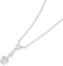Sterling-Silver-Heart-Man-Made-Opal-Cubic-Zirconia-45cm-Necklet Sale