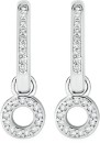 Sterling-Silver-Cubic-Zirconia-Circle-Charm-Huggie-Earrings Sale