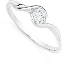 Sterling-Silver-Cubic-Zirconia-Twist-Bypass-Ring-Size-O Sale