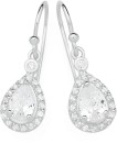 Sterling-Silver-Pear-Cubic-Zirconia-Halo-Drop-Hook-Earrings Sale
